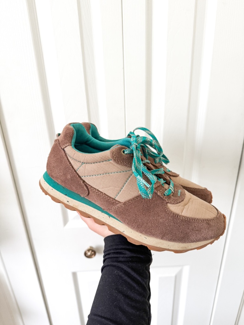 Women’s L.L. Bean Brown & Teal Hiking Sneakers